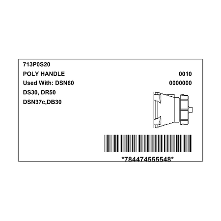 Meltric 713P0S20 HANDLE w/CLAMP & BUSHING 713P0S20